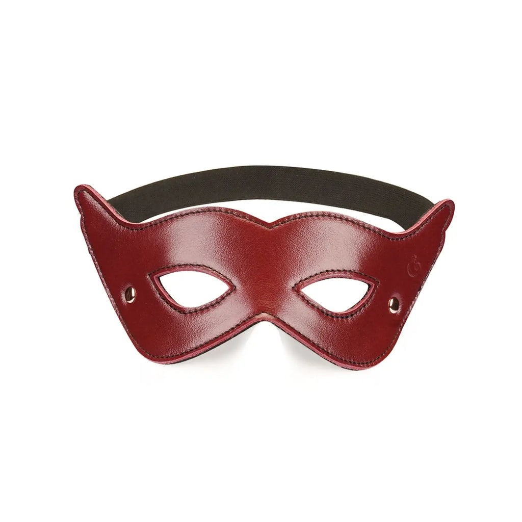 Wine Red Collection Leather Eye Mask - Burgundy