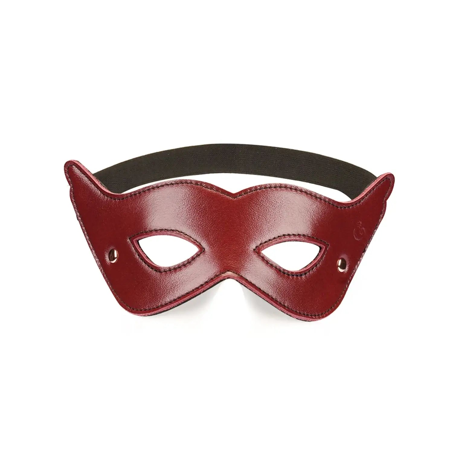 Wine Red Collection Leather Eye Mask - Burgundy