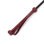 Wine Red Collection Leather Heart-Shaped Riding Crop - Burgundy - Flogger
