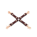 Wine Red Collection Leather Hogtie - Burgundy - Restraints