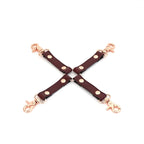 Wine Red Collection Leather Hogtie - Burgundy - Restraints