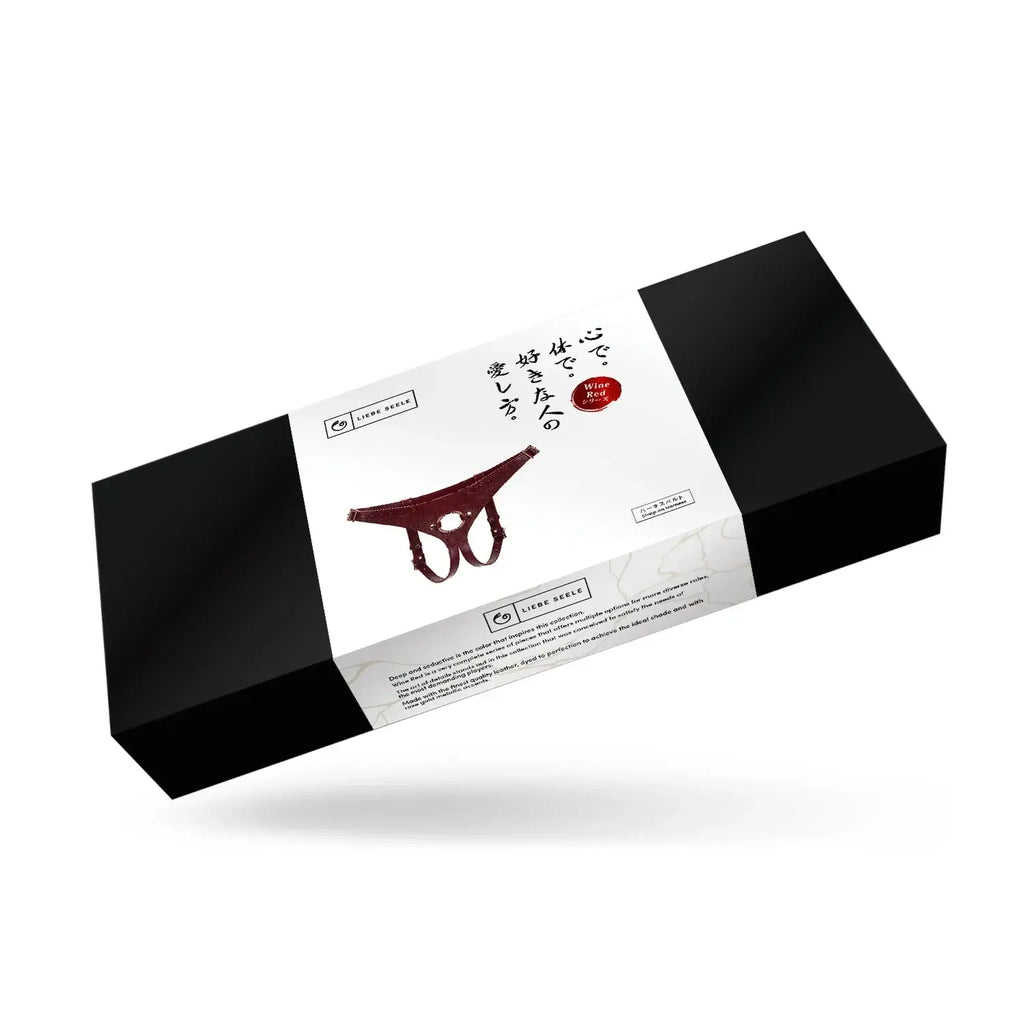 Wine Red Collection Leather Strap-on Harness - Burgundy