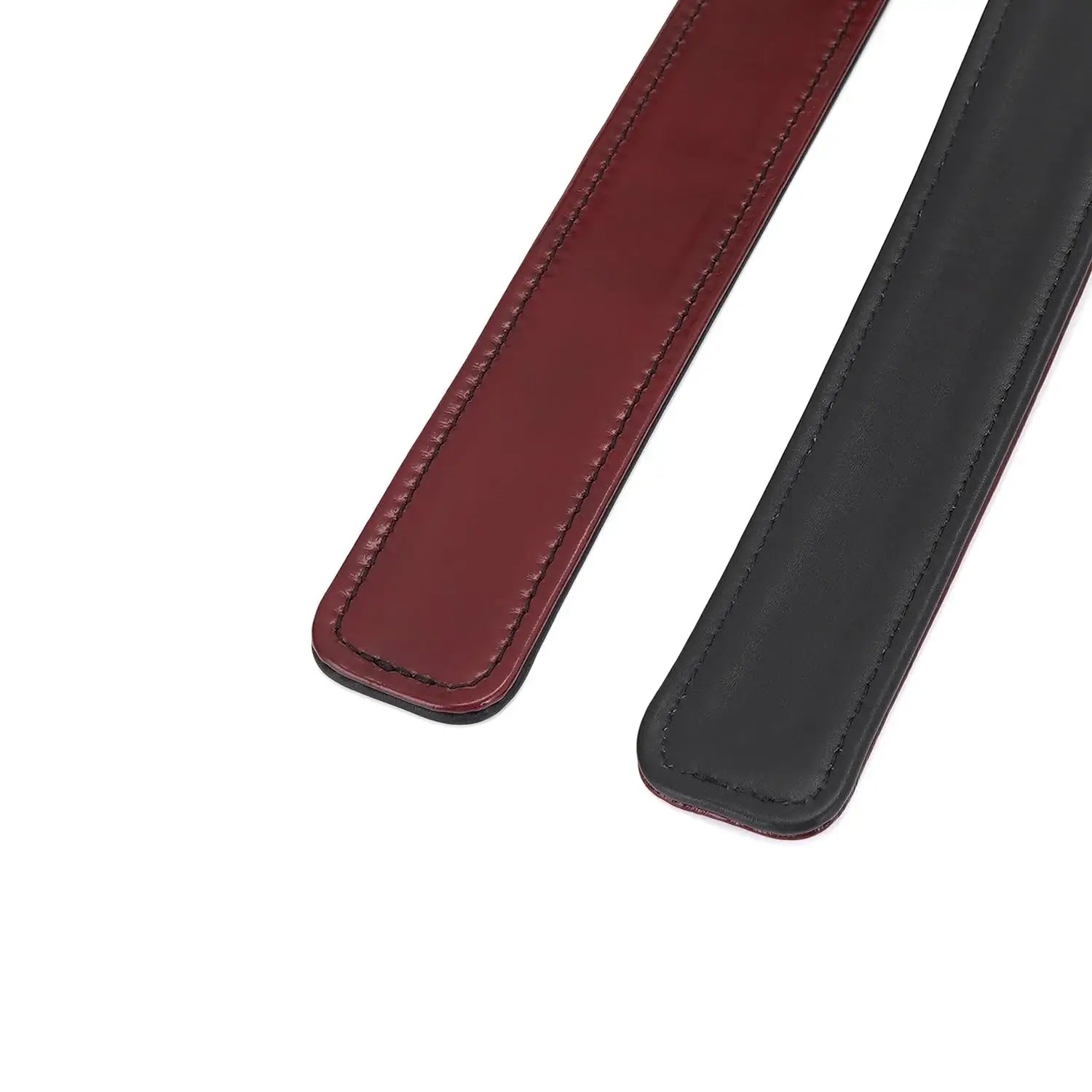 Wine Red Collection Leather Thigh Cuffs - Restraints