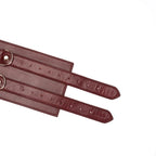 Wine Red Collection Leather Waist Cuff - Restraints