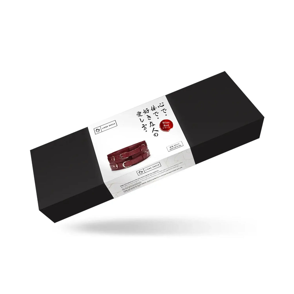 Wine Red Collection Leather Waist Cuff - Restraints