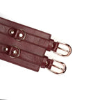 Wine Red Collection Leather Waist Cuff - Restraints