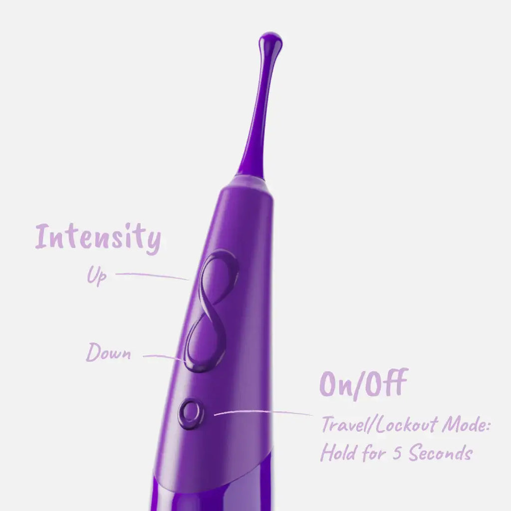 X Pinpoint Stimulator for Quick & Intense Orgasms - Purple - Vibrator