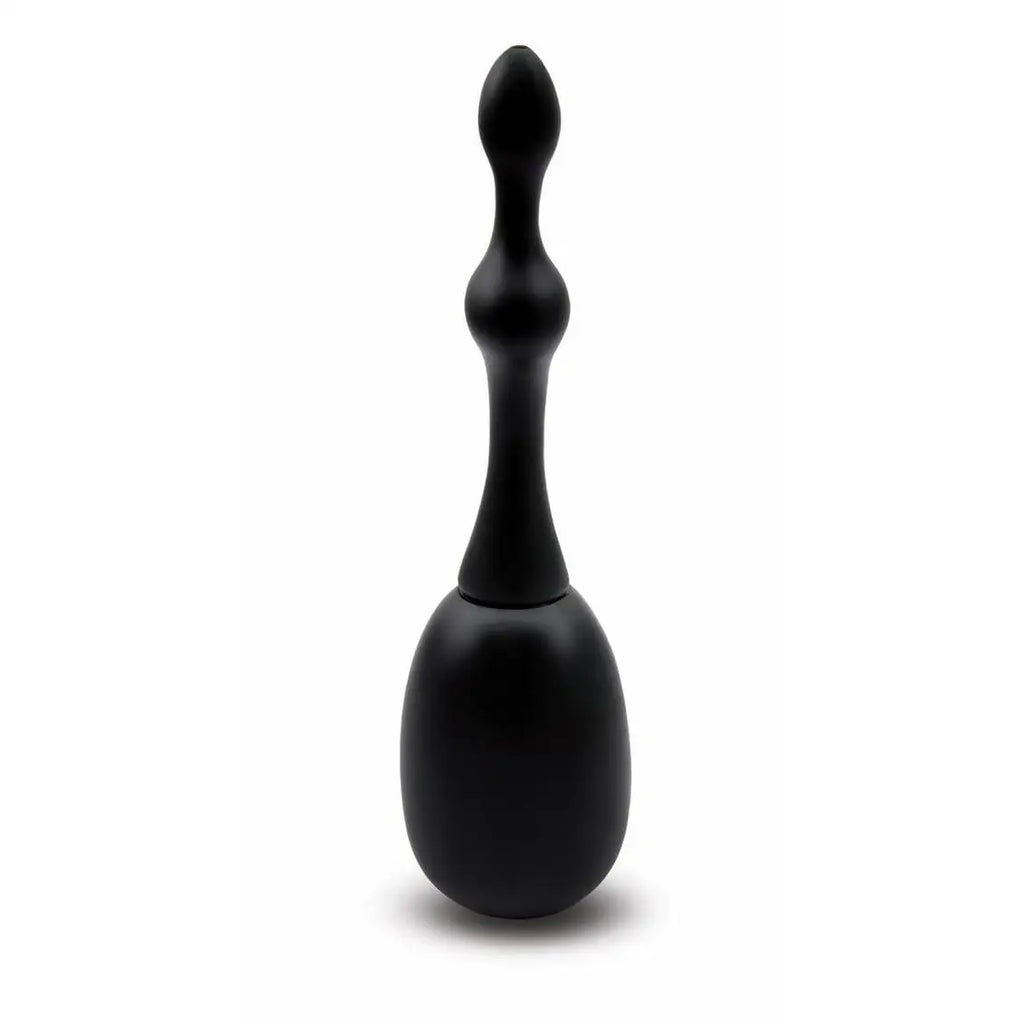 Xgen AquaClean™ Silicone One Way Valve Douche with Beaded Nozzle Black