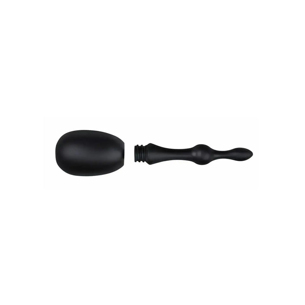 Xgen AquaClean™ Silicone One Way Valve Douche with Beaded Nozzle Black