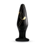 Secret Kisses Handblown Glass Plug - Black / 4.5’’ - Butt