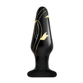 Secret Kisses Handblown Glass Plug - Black / 4’’ - Butt