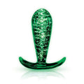 Glow in the Dark Whipsmart Glass Butt Plug with Curved Base