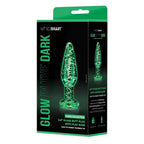 Glow in the Dark Whipsmart Glass Butt Plug with Flat Base