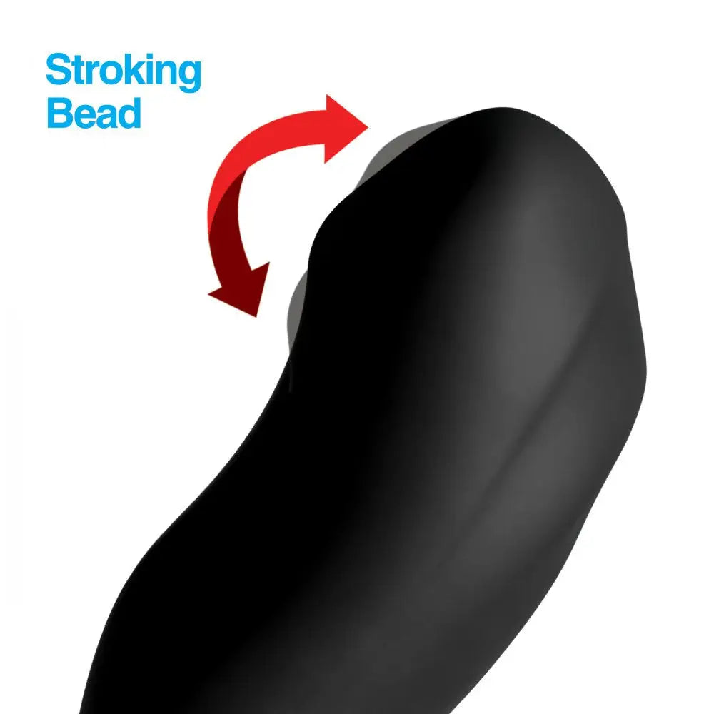 Alpha - Pro™ 7X Bendable Prostate Stimulator With Stroking Bead - Black - Anal Probe