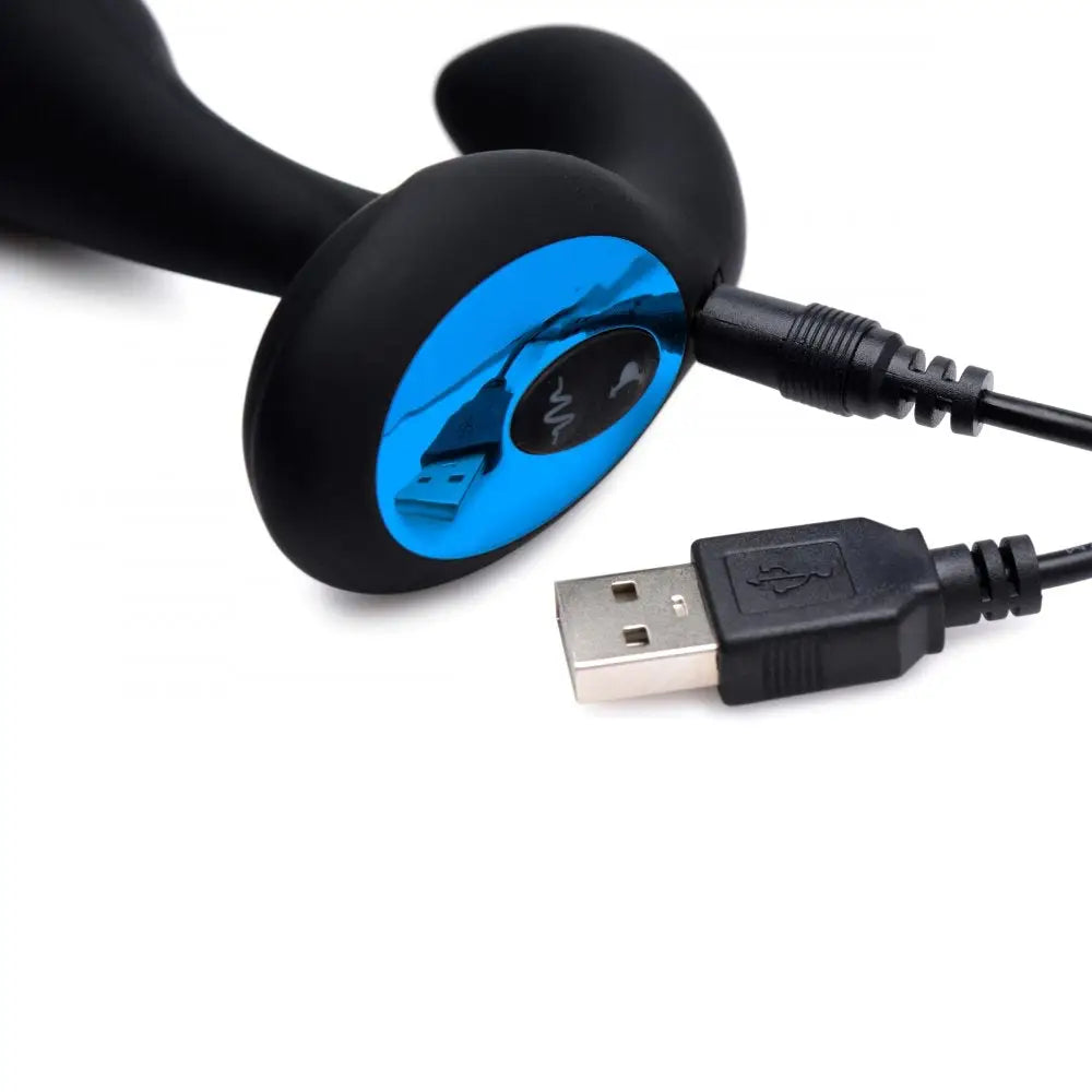 Alpha - Pro™ 7X Bendable Prostate Stimulator With Stroking Bead - Black - Anal Probe