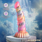 XR Brands® Aurora Unicorn Dildo – Fantasy Silicone with Suction Cup | 8.5’’ Multicolor