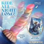 XR Brands® Aurora Unicorn Dildo – Fantasy Silicone with Suction Cup | 8.5’’ Multicolor