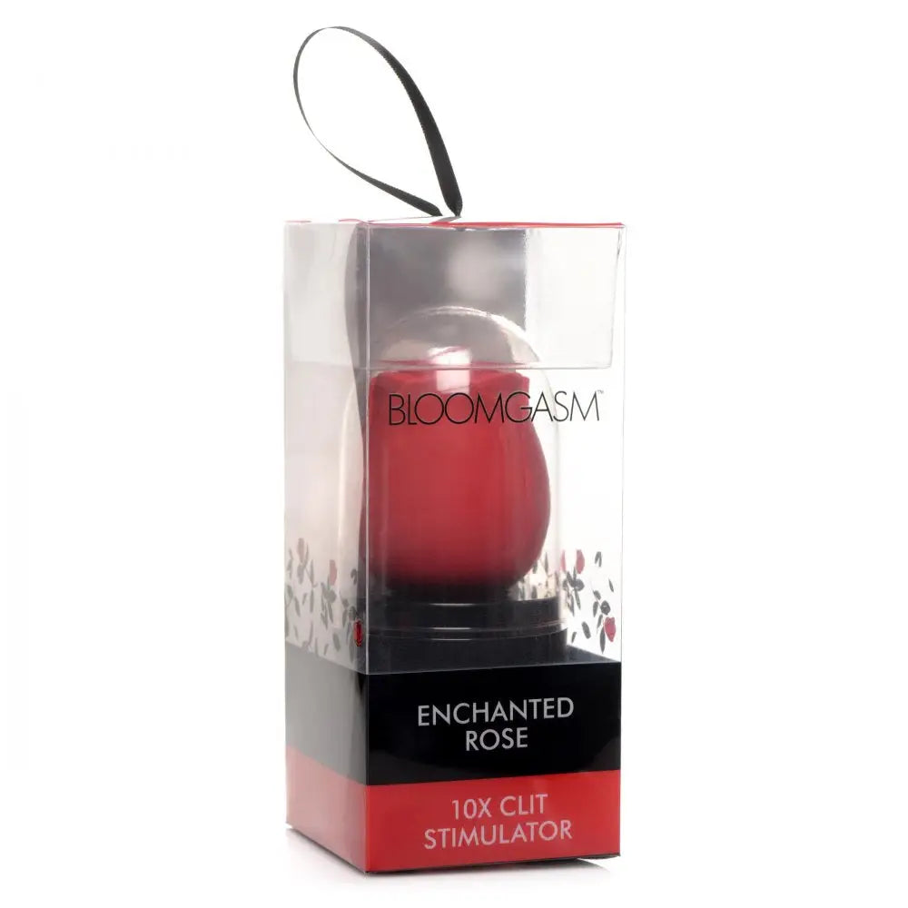 Bloomgasm™ Enchanted Rose Clit Stimulator with Display Case - Red - Vibrator