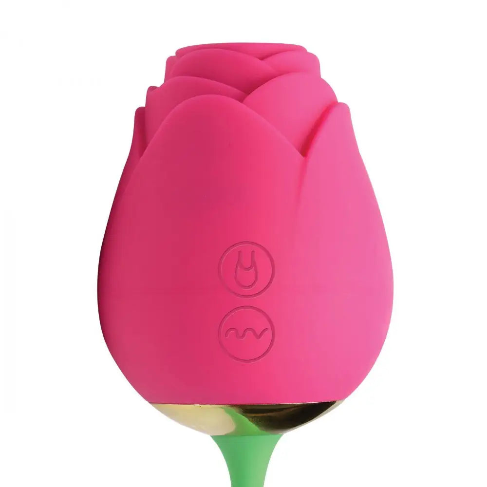 Bloomgasm™ Rose Duet Sucking and Vibrating Rosette - Pink - Vibrator