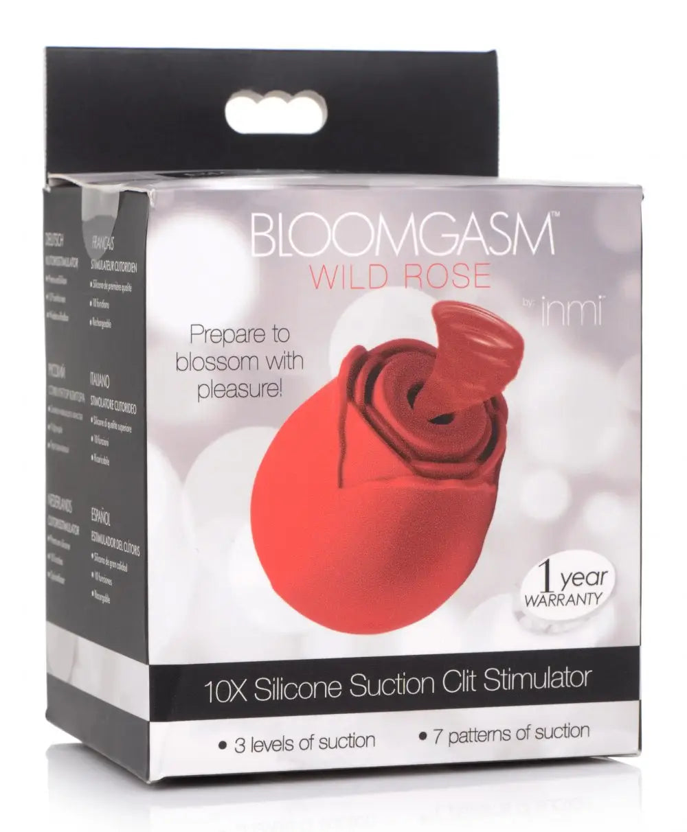 Bloomgasm™ Wild Rose 10x Suction Clit Stimulator - Vibrator