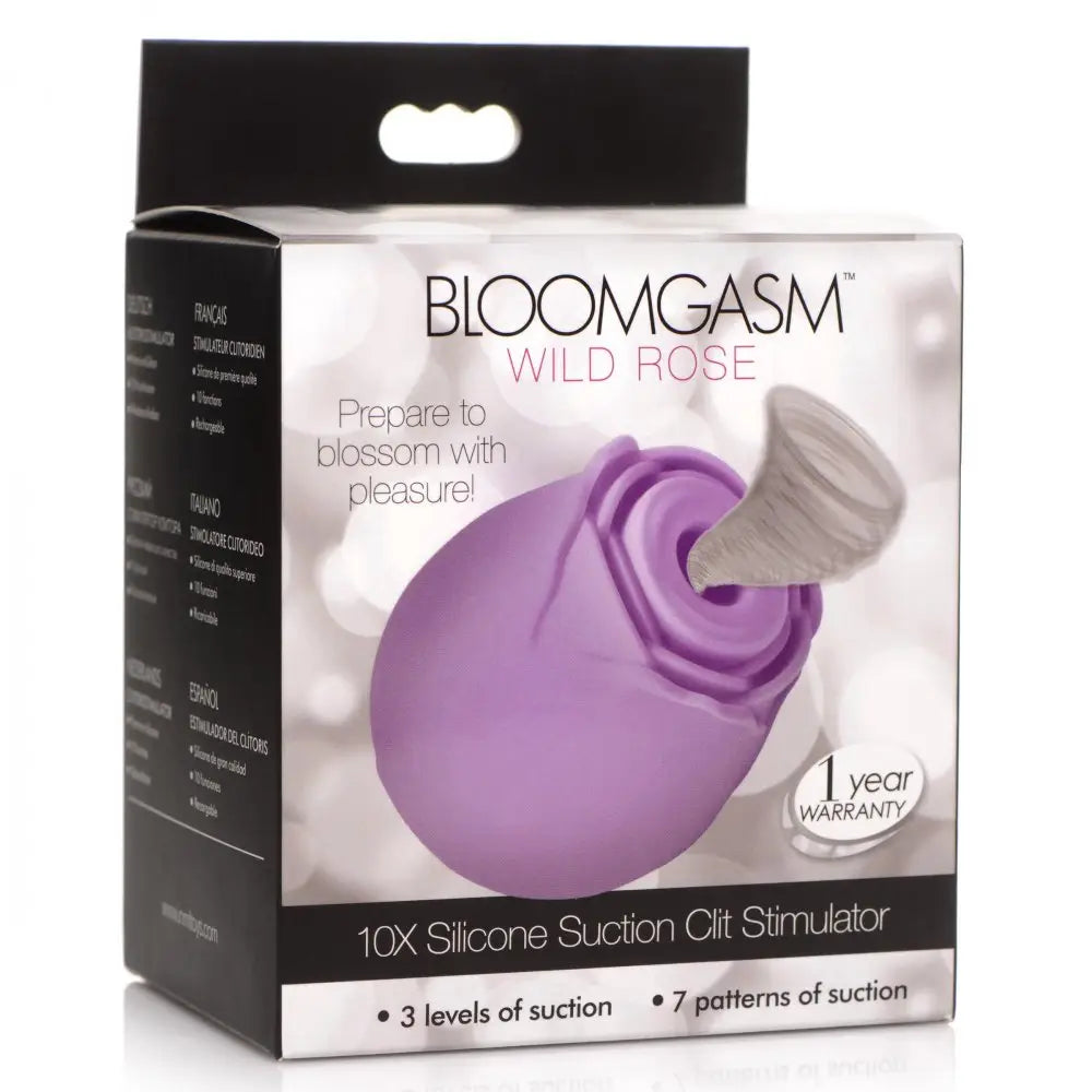 Bloomgasm™ Wild Rose 10x Suction Clit Stimulator - Vibrator
