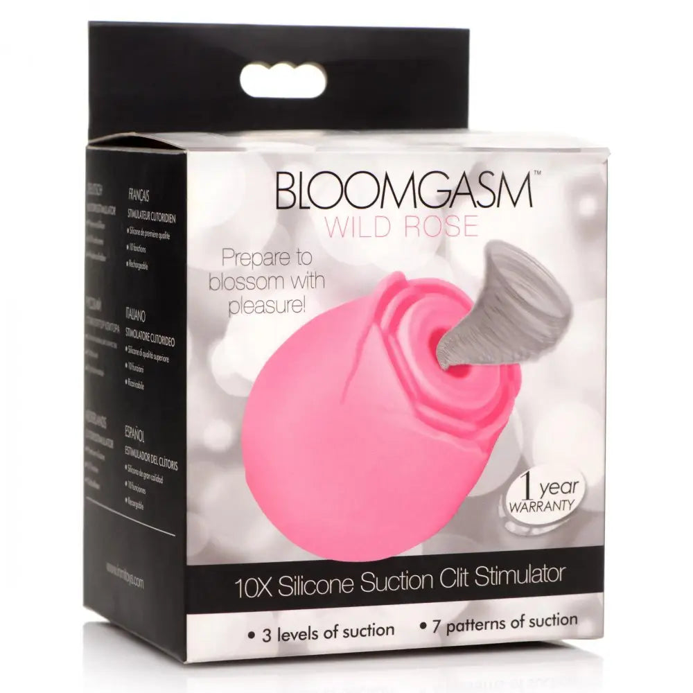 Bloomgasm™ Wild Rose 10x Suction Clit Stimulator - Vibrator