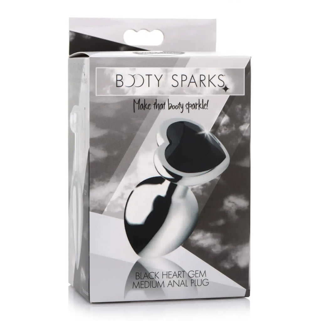 Booty Sparks™ Black Heart Anal Plug - Butt