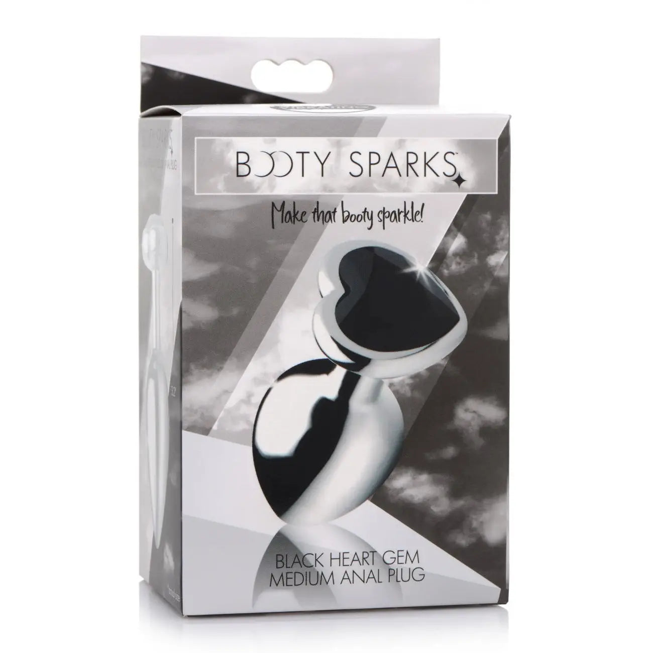 Booty Sparks™ Black Heart Anal Plug - Butt