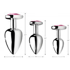 Booty Sparks™ Pink Heart Gem Anal Plug Set - Butt