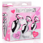 Booty Sparks™ Pink Heart Gem Anal Plug Set - Butt