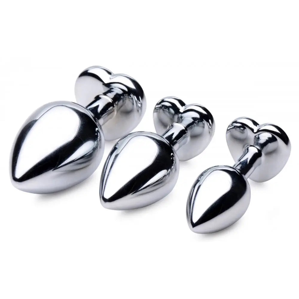 Booty Sparks™ Red Heart Gem Anal Plug Set - Butt