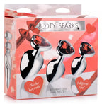 Booty Sparks™ Red Heart Gem Anal Plug Set - Butt