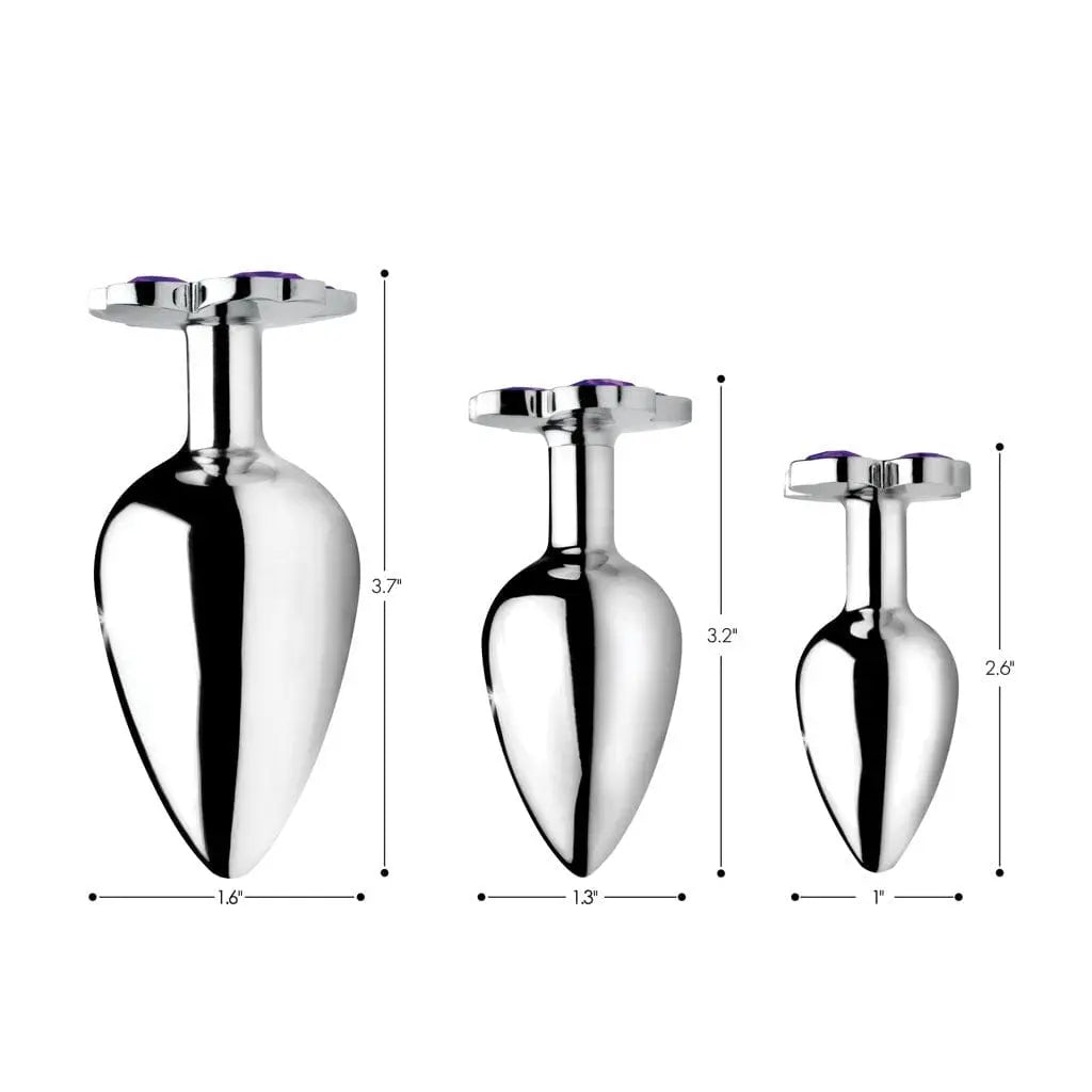 Booty Sparks™ Violet Flower Gem Anal Plug Set - Rolik®