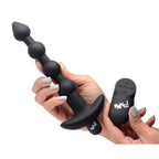 XR Brands® Brands Bang! Remote Control Vibrating Anal Beads – 11 Modes IPX7 Waterproof & Rechargeable Black
