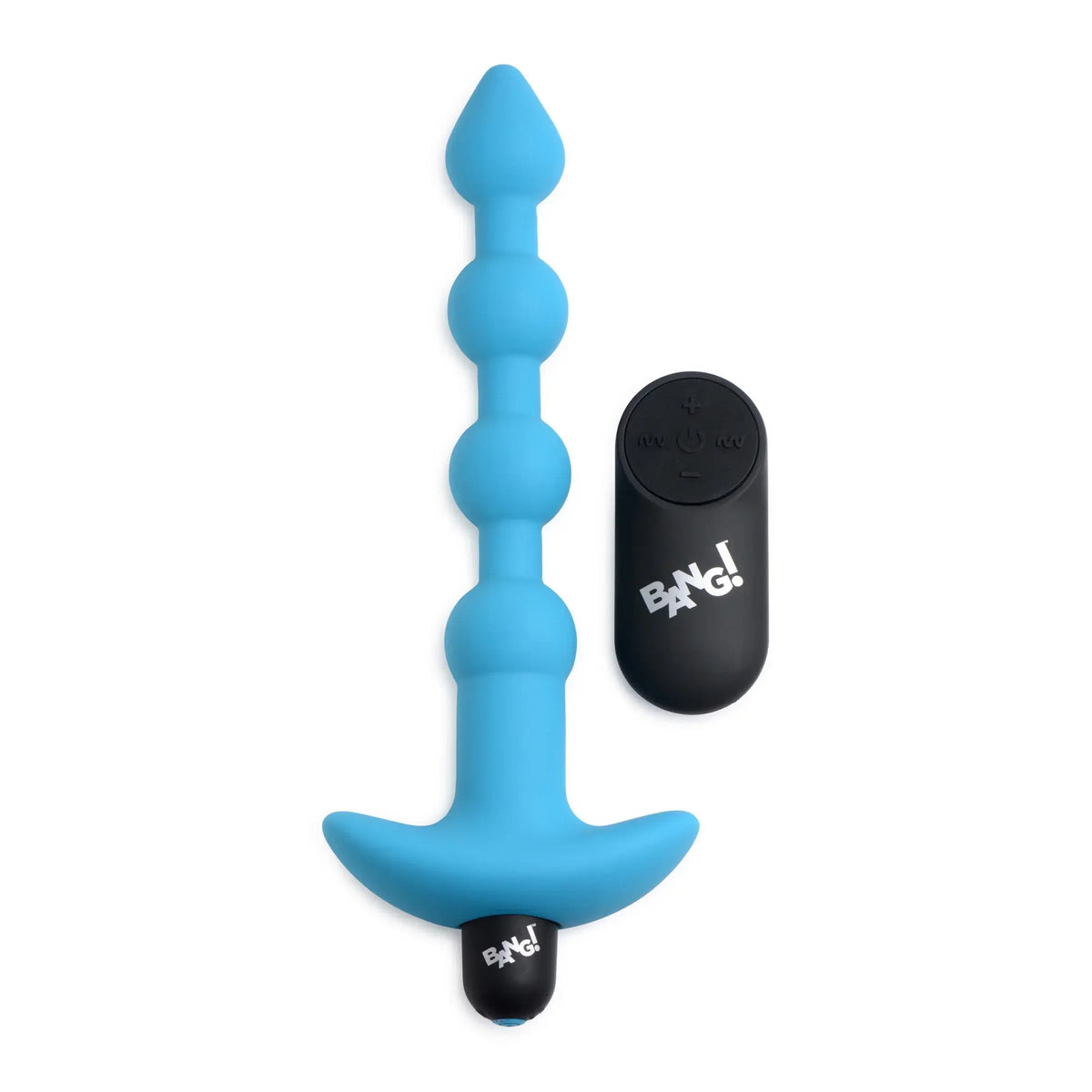 XR Brands® Brands Bang! Remote Control Vibrating Anal Beads – 11 Modes IPX7 Waterproof & Rechargeable