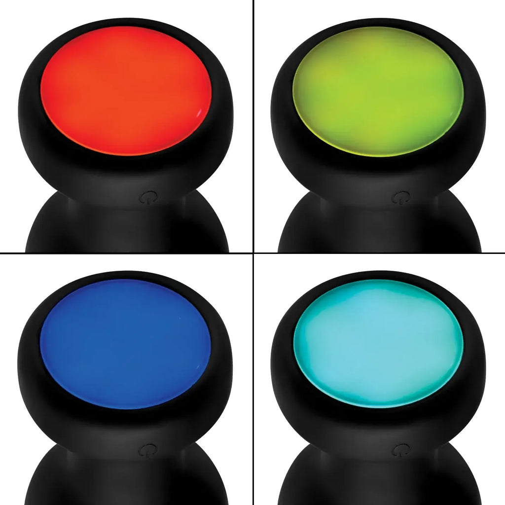 XR Brands® Brands Booty Sparks Light-Up Vibrating Butt Plug | LED Light Show 7 Modes Wireless Remote