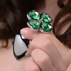 XR Brands® Brands Booty Sparks Lucky Clover Gem Plug – 3 Sizes Metal Temperature Play