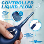 XR Brands® Brands CleanStream Flex-Tip Silicone Enema Bulb Blue