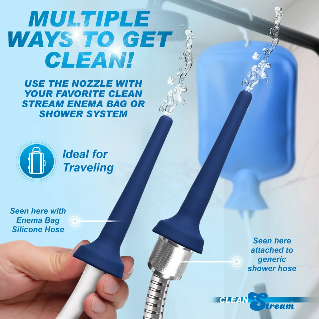 XR Brands® Brands CleanStream Flex-Tip Silicone Enema Bulb Blue