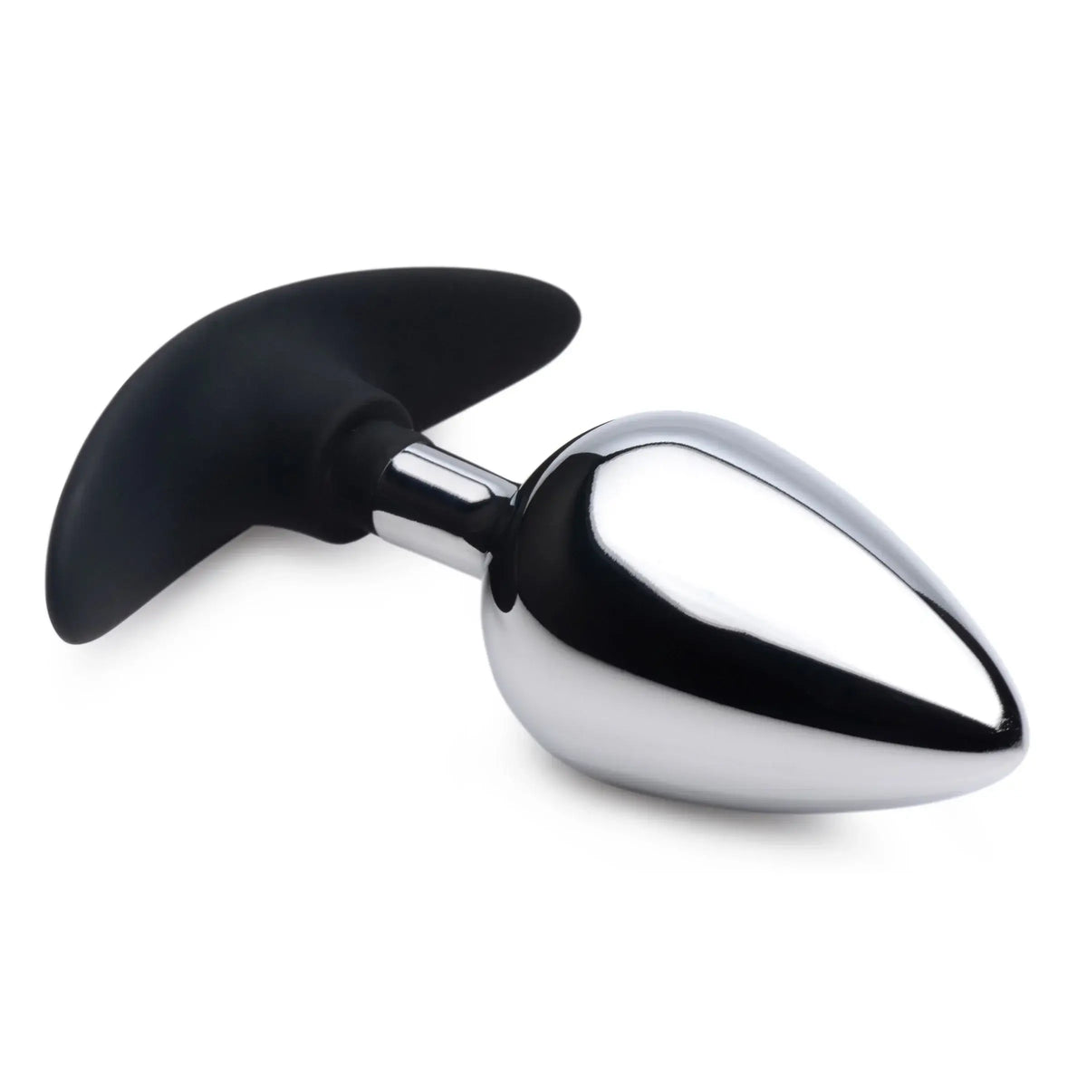 XR Brands® Brands Dark Invader Metal & Silicone Anal Plug | Weighted Butt for Temperature Play
