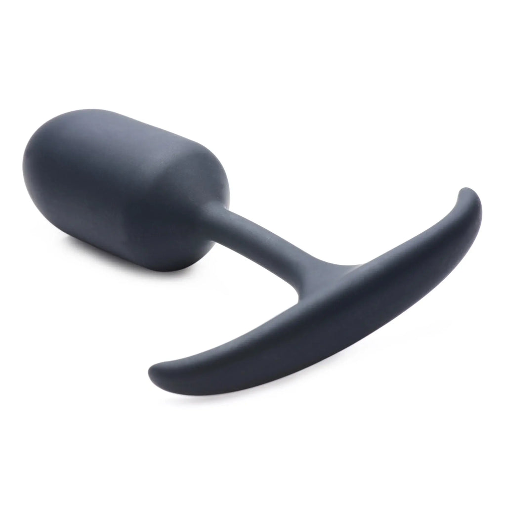 XR Brands® Brands Heavy Hitters Weighted Silicone Anal Plug – Internal Metal Weight Flexible Base S–XL
