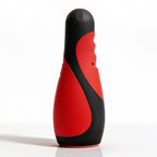 XR Brands® Brands Love Botz Vibra-Head Bionic Auto Stroker – 30 Rhythms Ridged Chamber Phthalate-Free Red