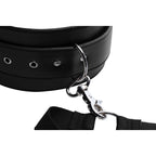 XR Brands® Brands Master Series Acquire Thigh Harness With Wrist Cuffs Black
