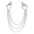 XR Brands® Brands Master Series Affix Triple Chain Nipple Clamps Silver