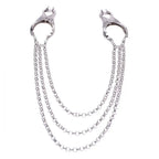 XR Brands® Brands Master Series Affix Triple Chain Nipple Clamps Silver