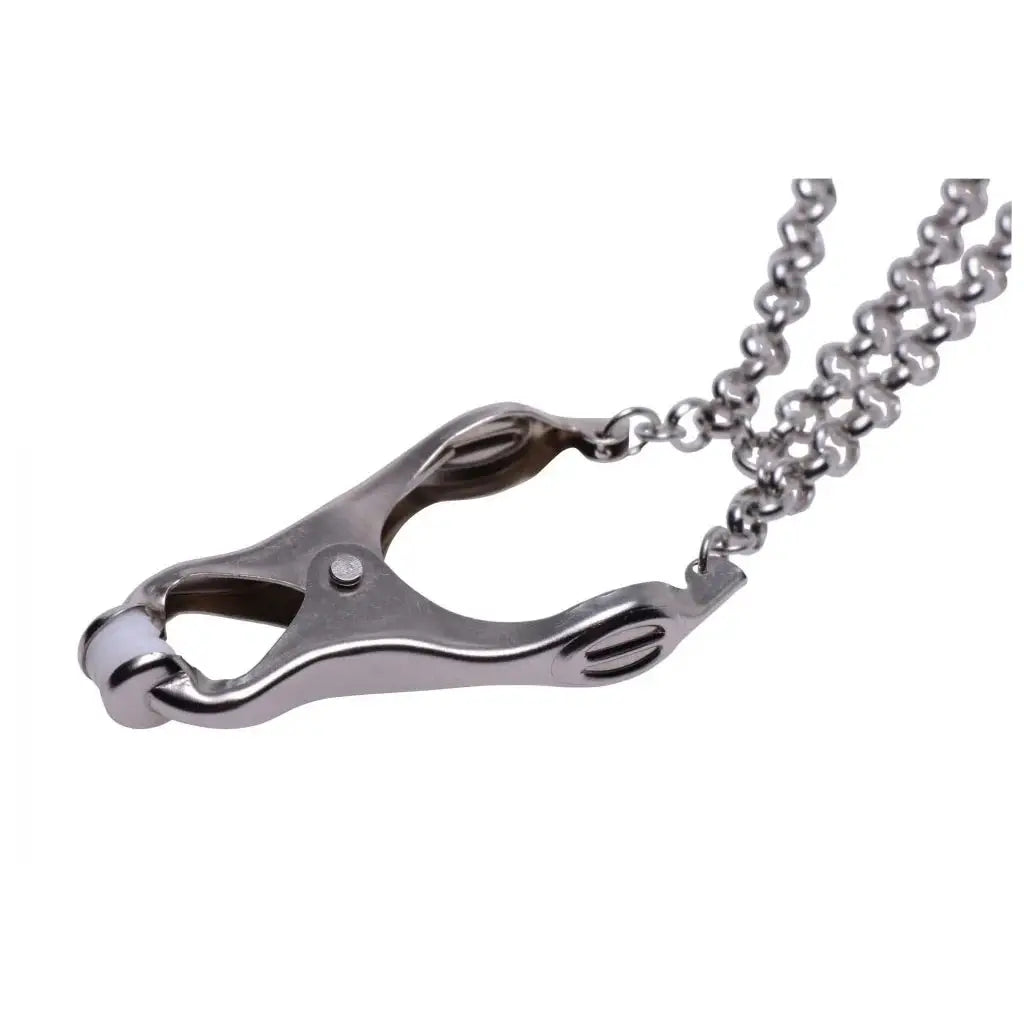 XR Brands® Brands Master Series Affix Triple Chain Nipple Clamps Silver