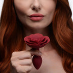 XR Brands® Brands Master Series Booty Bloom Rose Anal Plug – Petal-Textured Silicone S & L