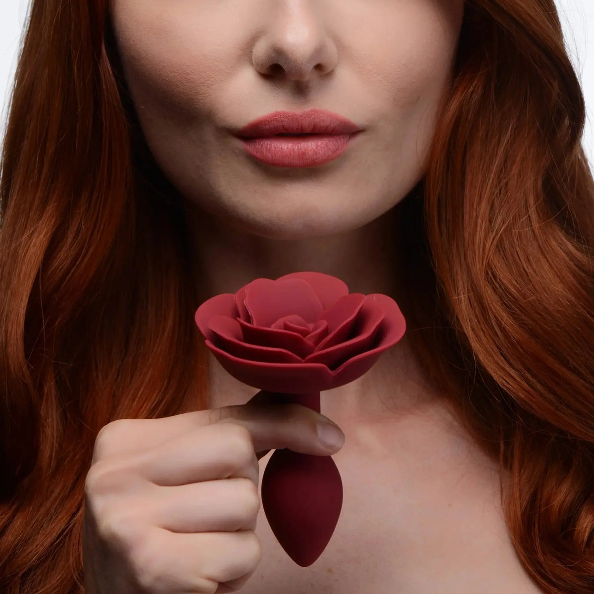 XR Brands® Brands Master Series Booty Bloom Rose Anal Plug – Petal-Textured Silicone S & L