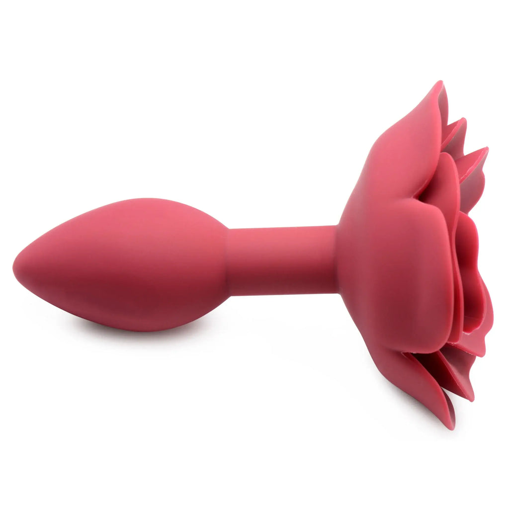 XR Brands® Brands Master Series Booty Bloom Rose Anal Plug – Petal-Textured Silicone S & L
