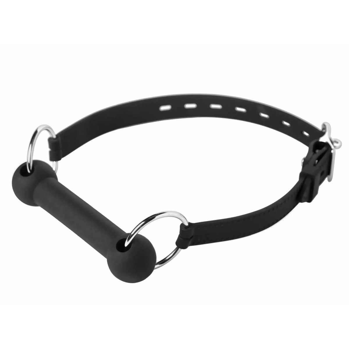 XR Brands® Brands Master Series Mr. Ed Horse Bit Gag – Locking Full Silicone Phthalate-Free Black